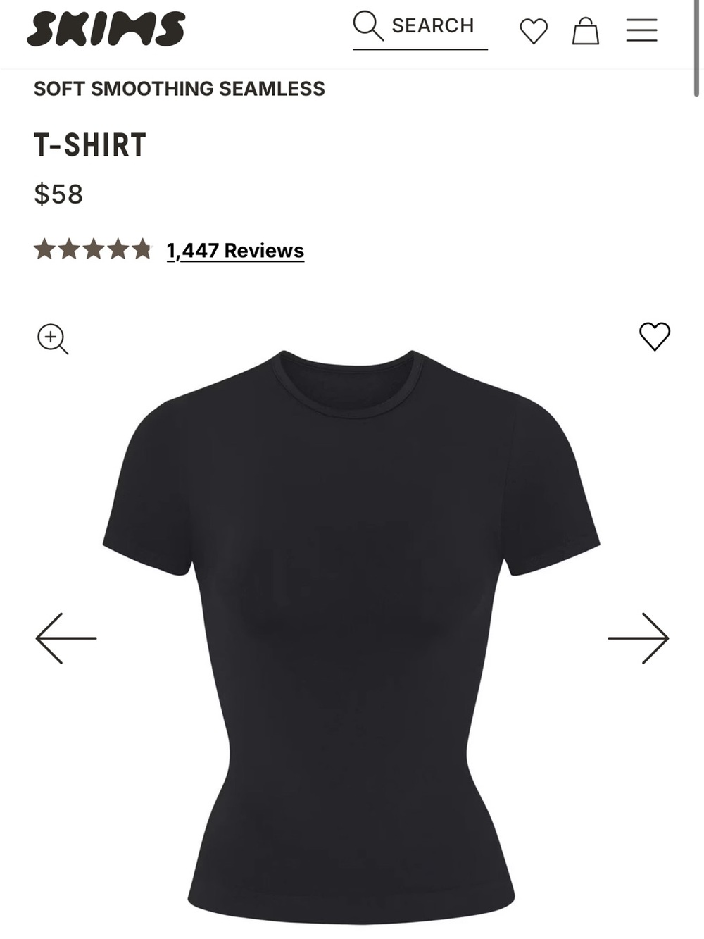Skims Soft Smoothing Seamless Tee